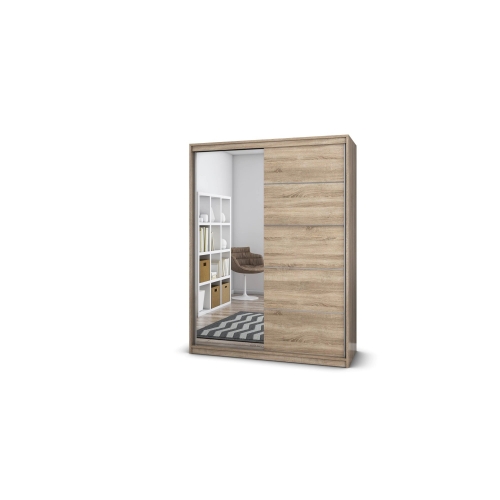 Dressing Deluxe 150x200x61 cm, sonoma cu oglinda