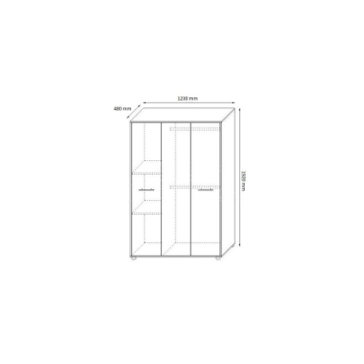 Sifonier Roxana Wenge 123 cm 2