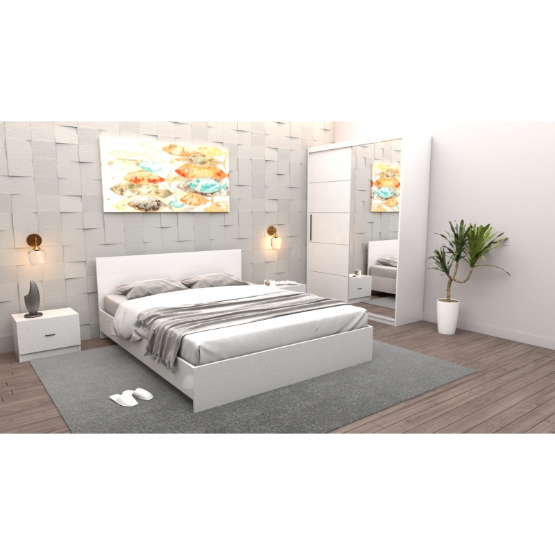 Set Dormitor Tania Alb Pat 160 cm x...