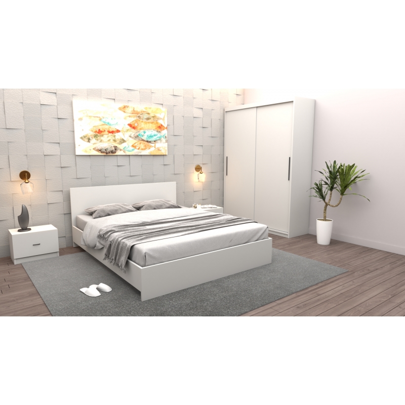 Set Dormitor Tania Alb Pat 160 cm x...