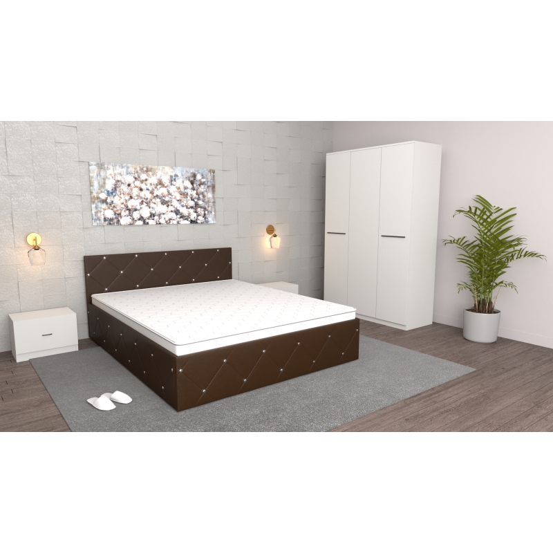 Dormitor Milano Wenge alb cu Dulap 3...