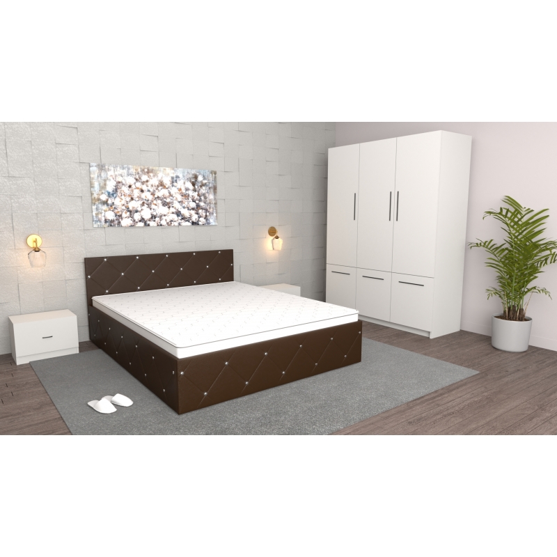 Dormitor Milano Wenge alb cu Dulap...