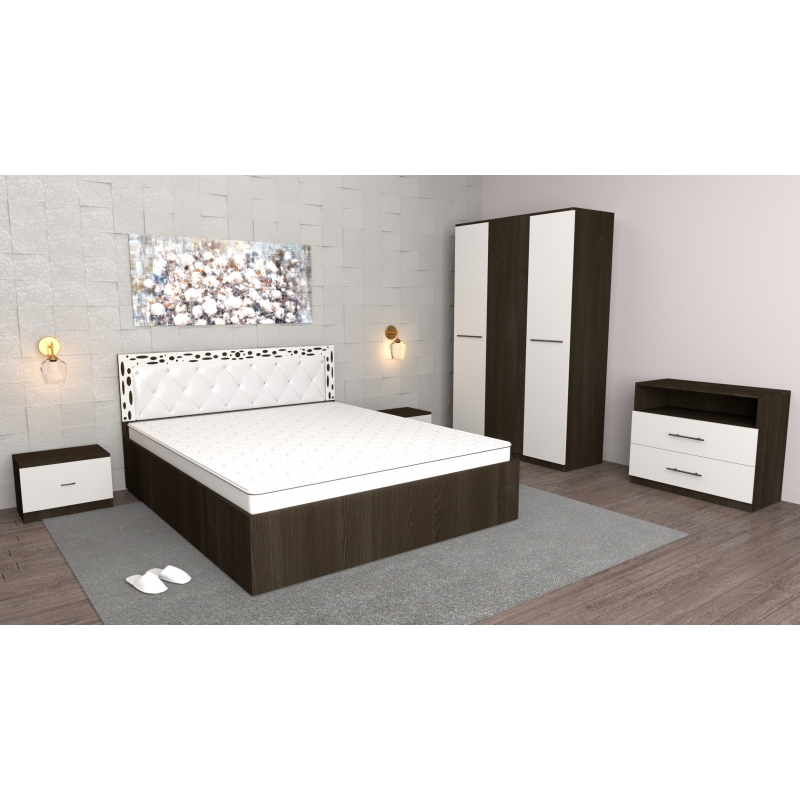 Dormitor Royal Wenge cu Comoda Tv...