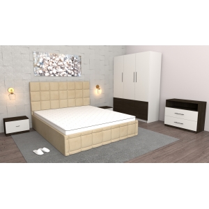 Dormitor Regal Bej Wenge cu...