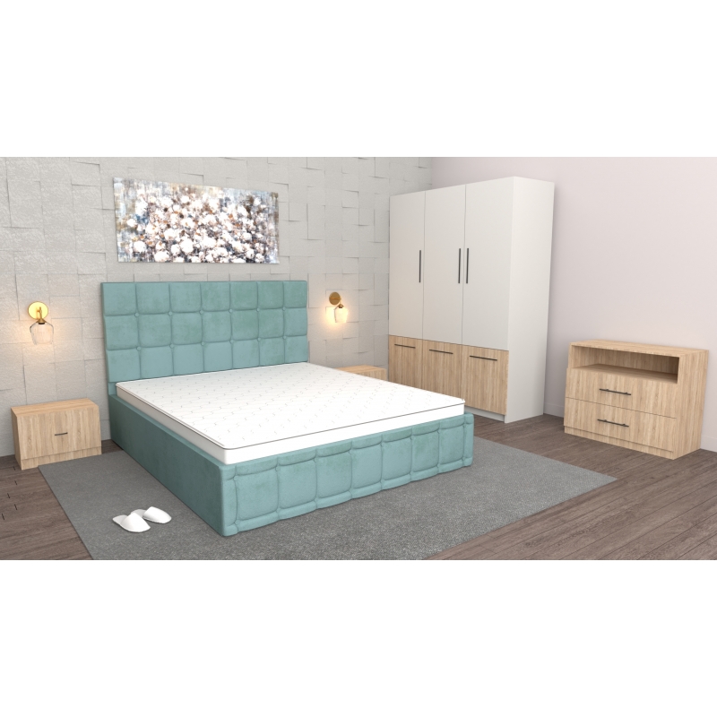Dormitor Regal Turcoaz Sonoma cu...