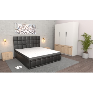 Dormitor Regal Negru Sonoma...