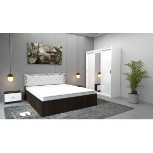 Dormitor Royal Wenge Alb cu...