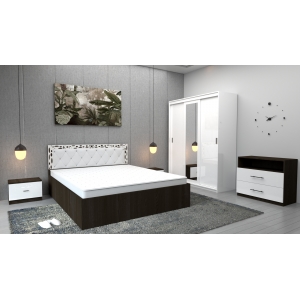 Dormitor Royal Wenge Alb cu...