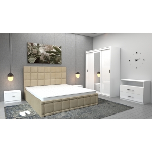 Dormitor Regal Bej Alb cu...