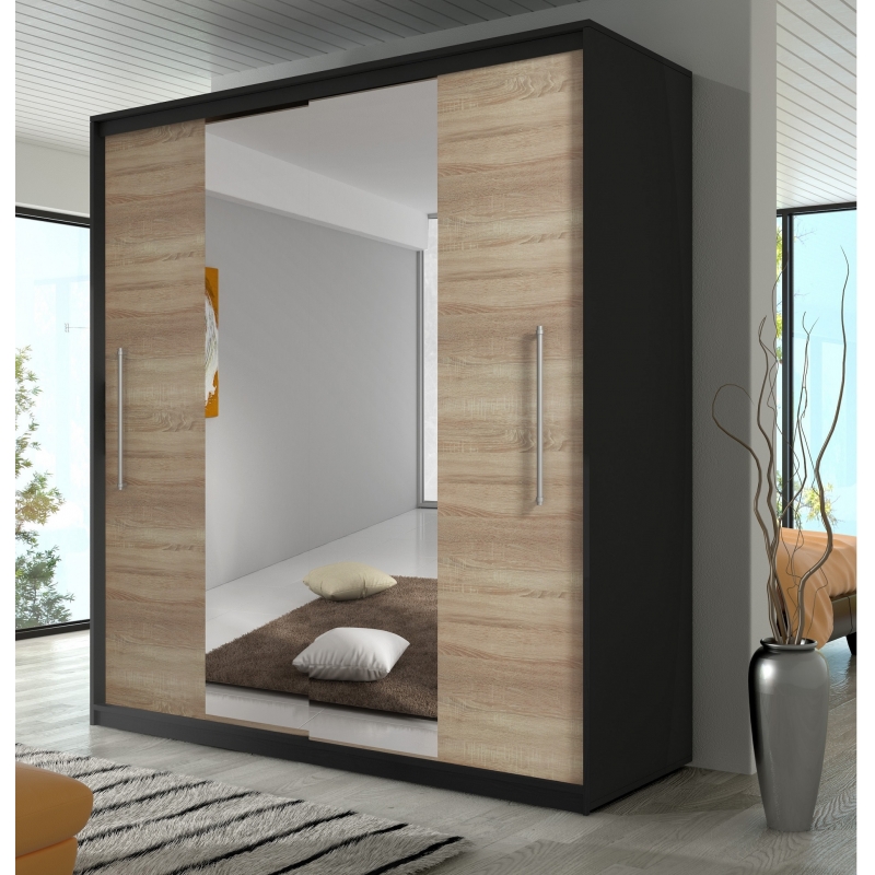 Dressing Delux Negru cu Oglinda 204...