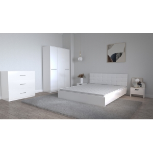 Set Dormitor Coral Alb cu...