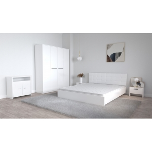Set Dormitor Coral Alb cu...