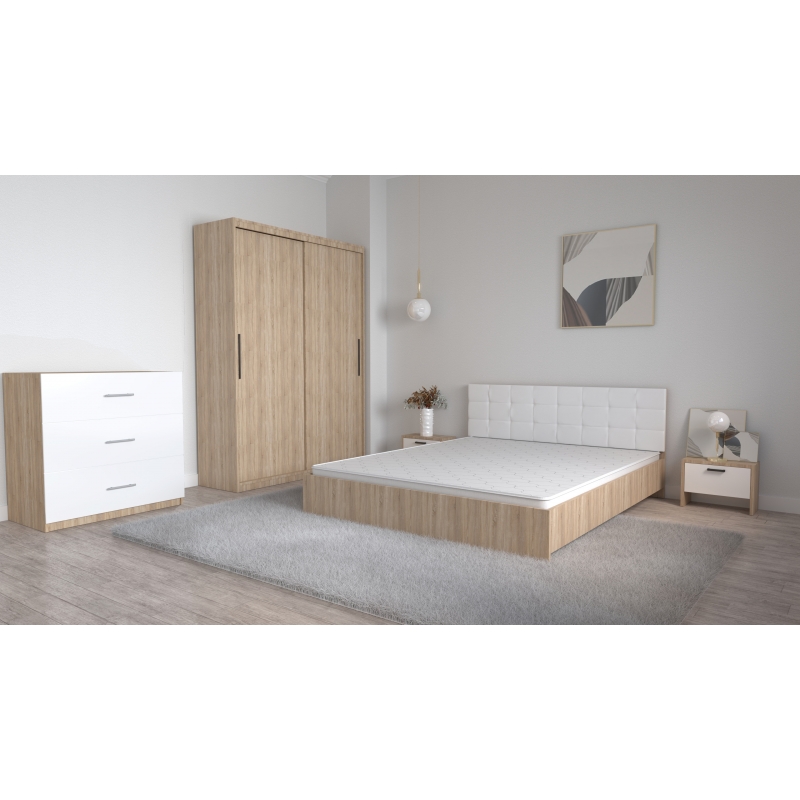Set Dormitor Coral Stejar sonoma cu...