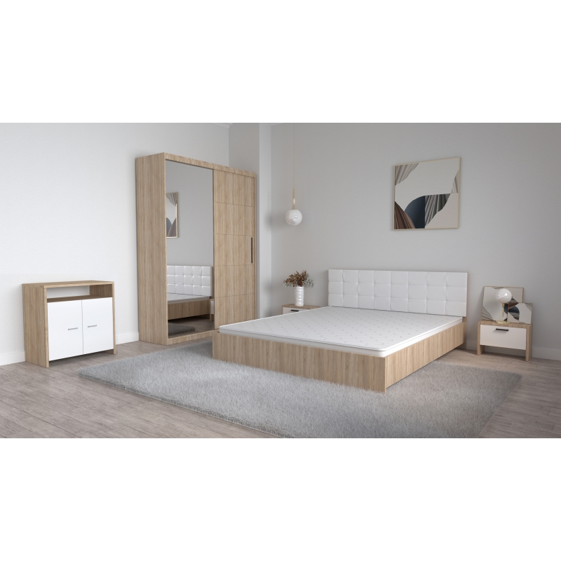 Set Dormitor Coral Stejar sonoma cu...