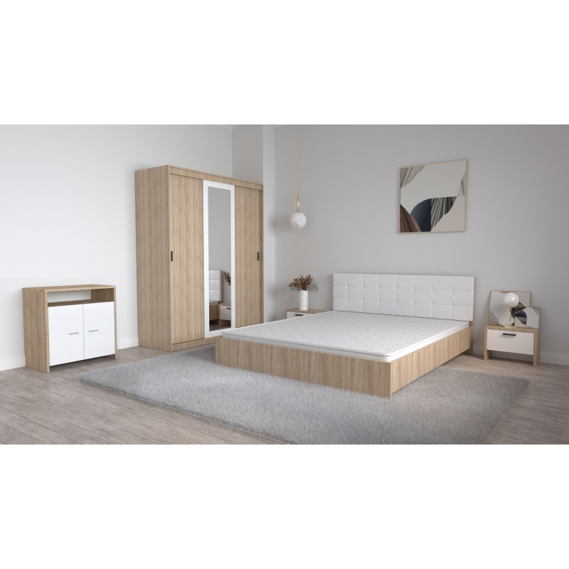 Set Dormitor Coral cu tablie tapitata...
