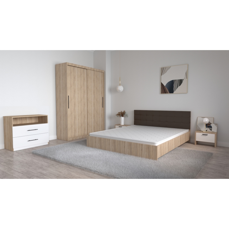 Set Dormitor Coral Stejar sonoma cu...