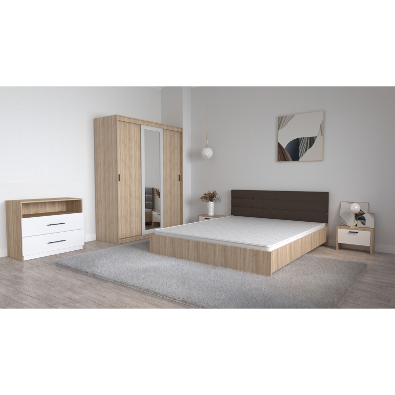 Set Dormitor Coral Stejar sonoma cu...