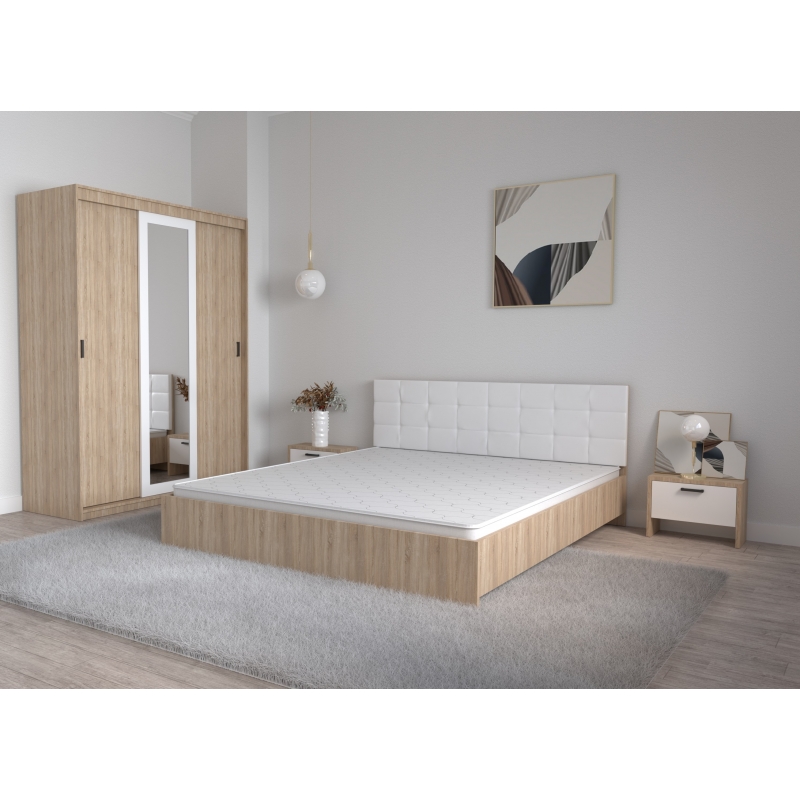 Set Dormitor Coral Stejar sonoma cu...