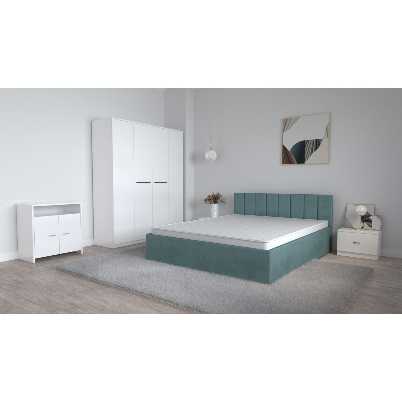 Set Dormitor Oliver Alb cu pat...