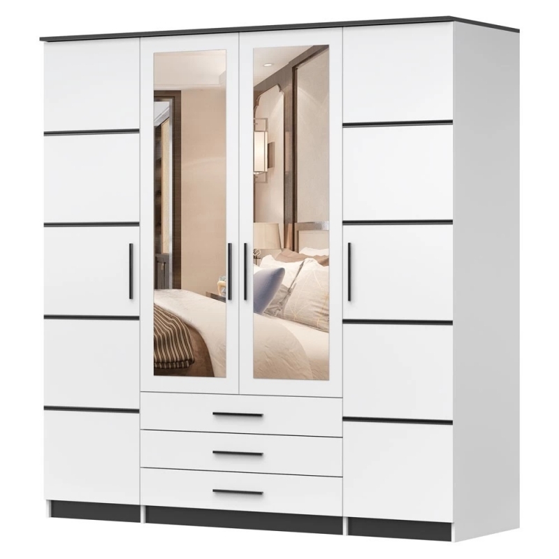 Dressing Szantal 4D, alb/negru, 200 x...