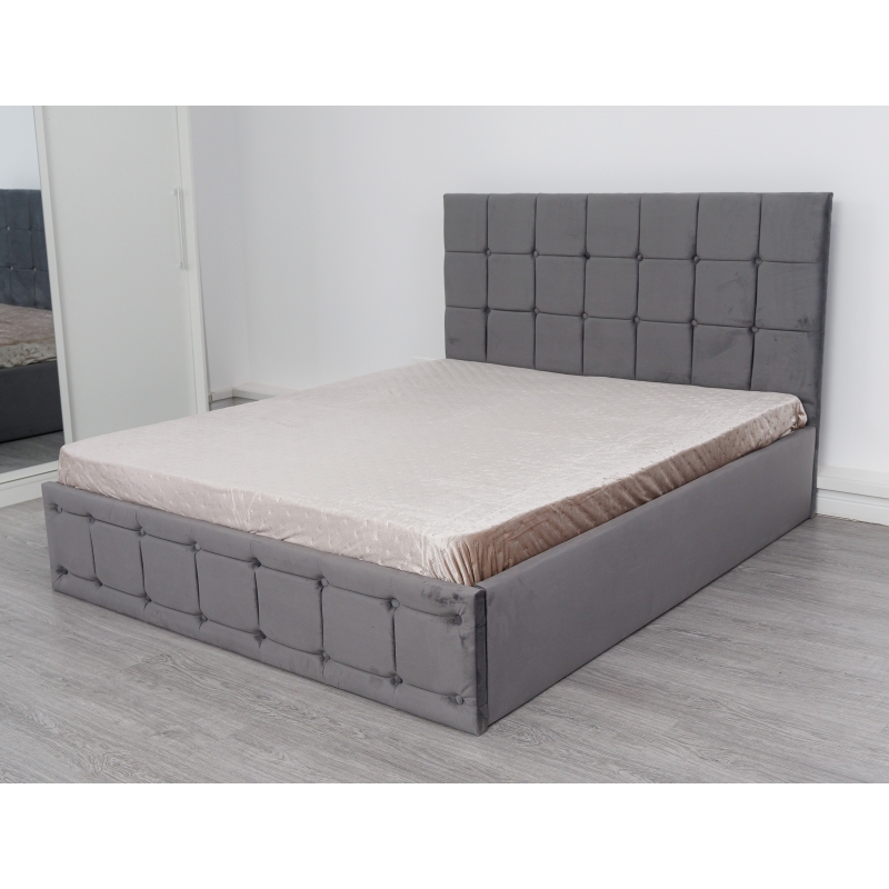 Pat Regal Gri tapitat 140x200 din...