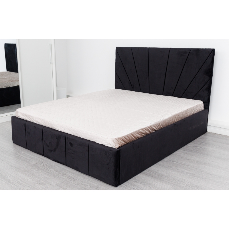 Pat Violeta Negru tapitat 140x200 din...