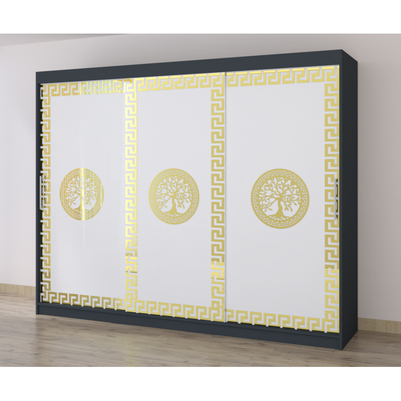 Dulap Dormitor Clara Gri 250 x 200 cm...