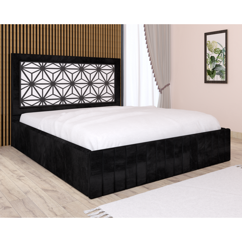 Pat Tapitat Stefan Cod105 Negru Cu...