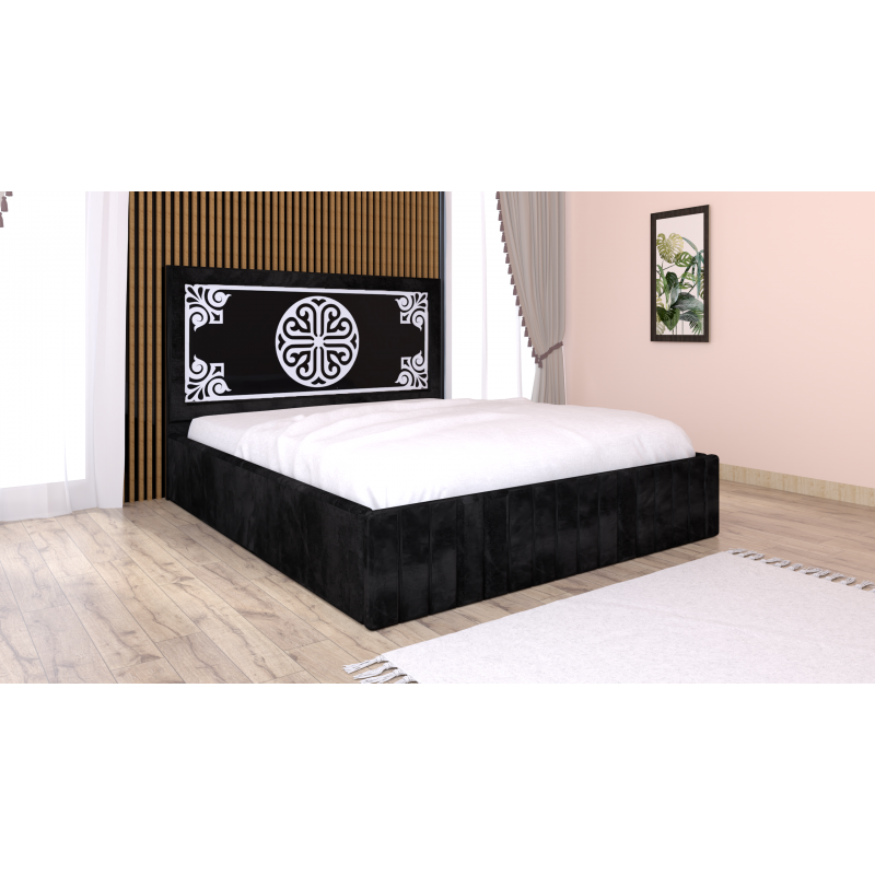 Pat Tapitat Stefan Cod112 Negru Cu...