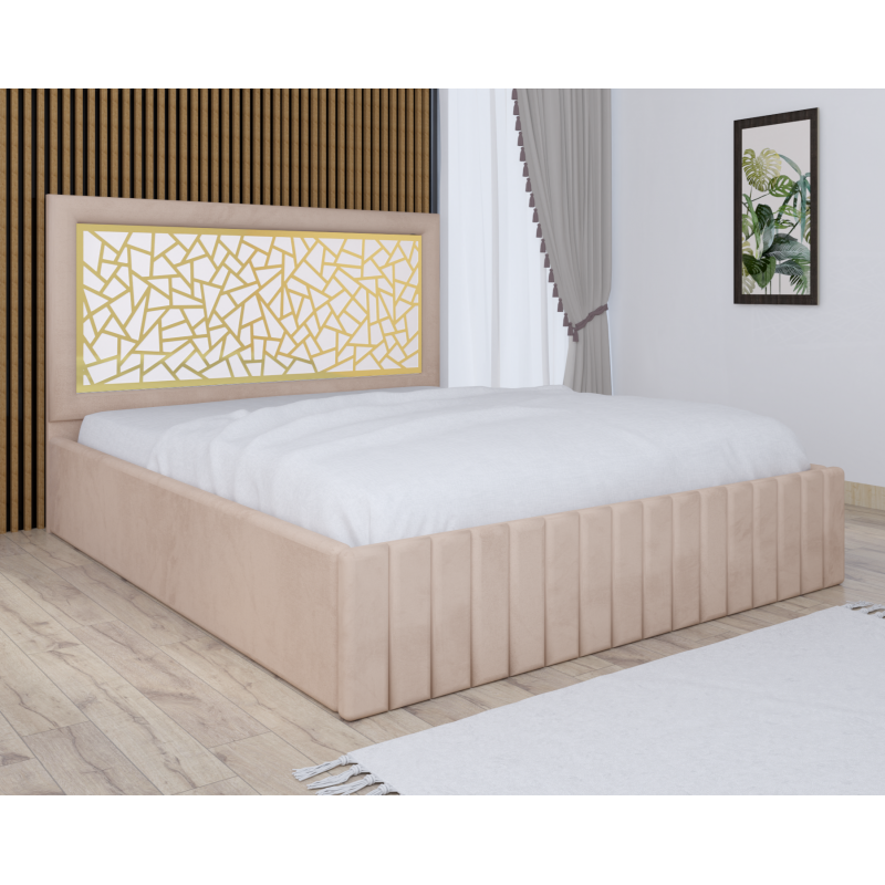 Pat Tapitat Stefan Cod146 Crem Cu Saltea