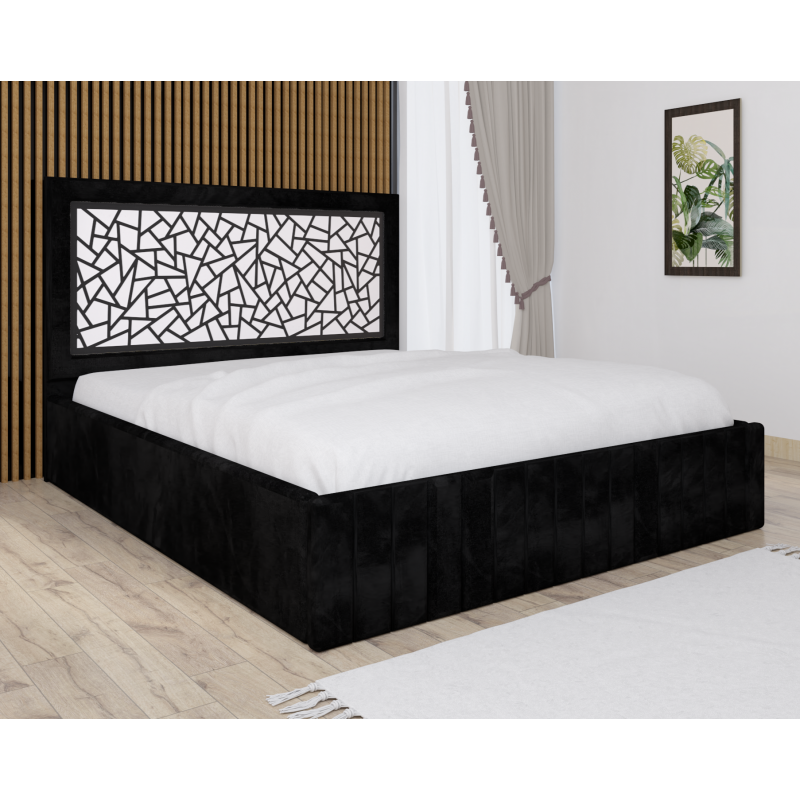 Pat Tapitat Stefan Cod147 Negru Cu...