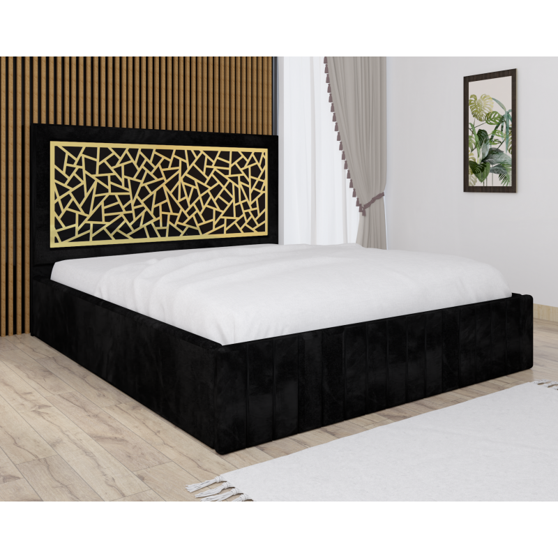 Pat Tapitat Stefan Cod150 Negru Cu...