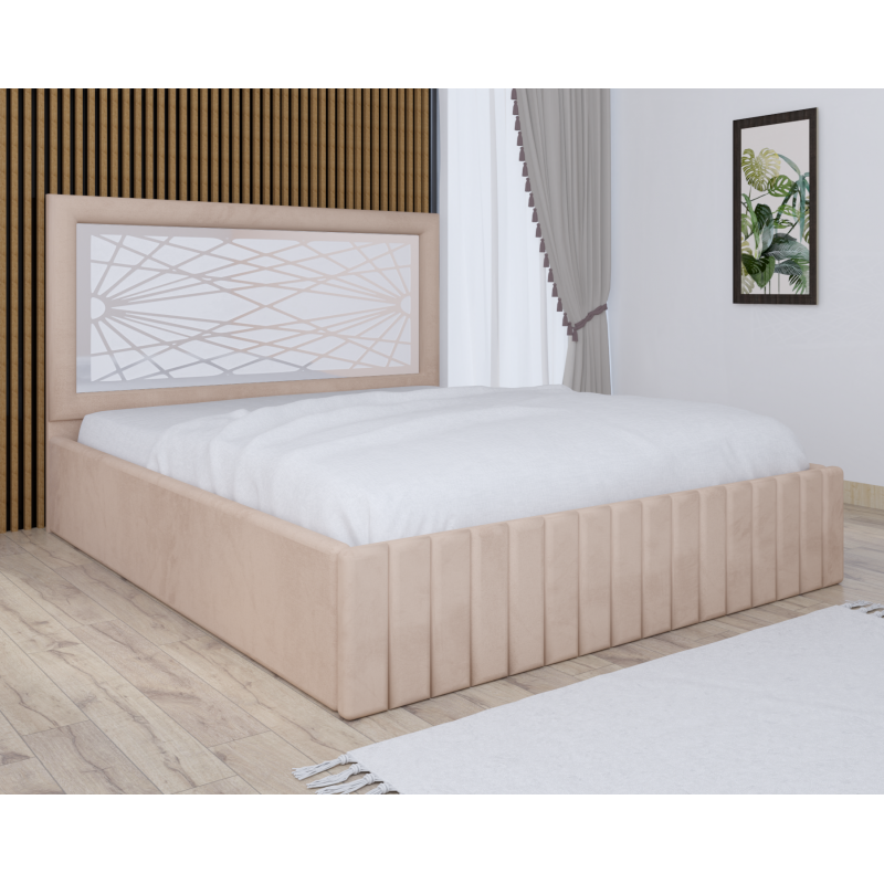 Pat Tapitat Stefan Cod169 Crem Cu Saltea