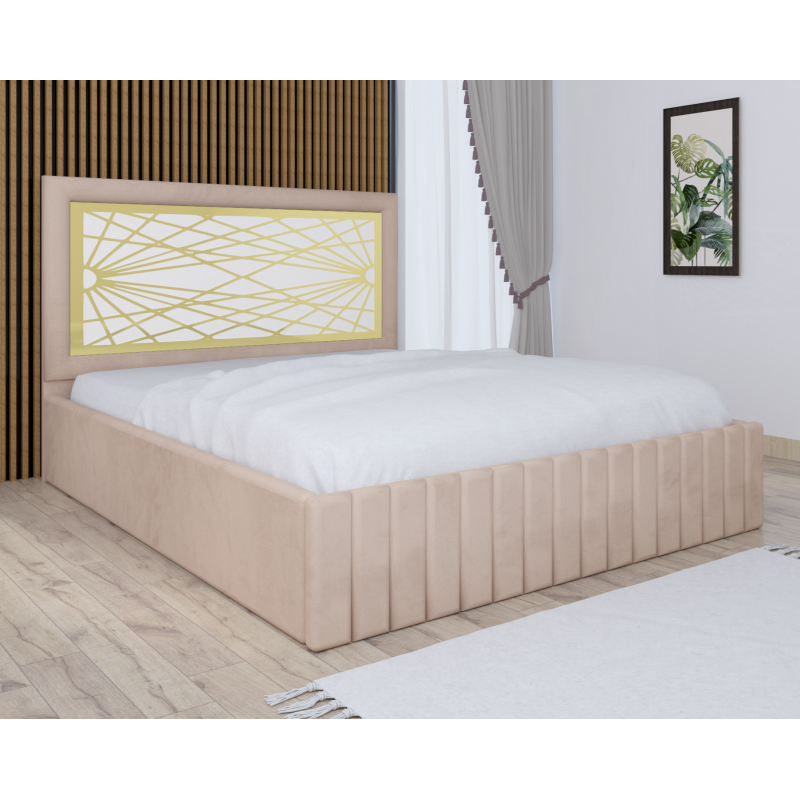 Pat Tapitat Stefan Cod170 Crem Cu Saltea