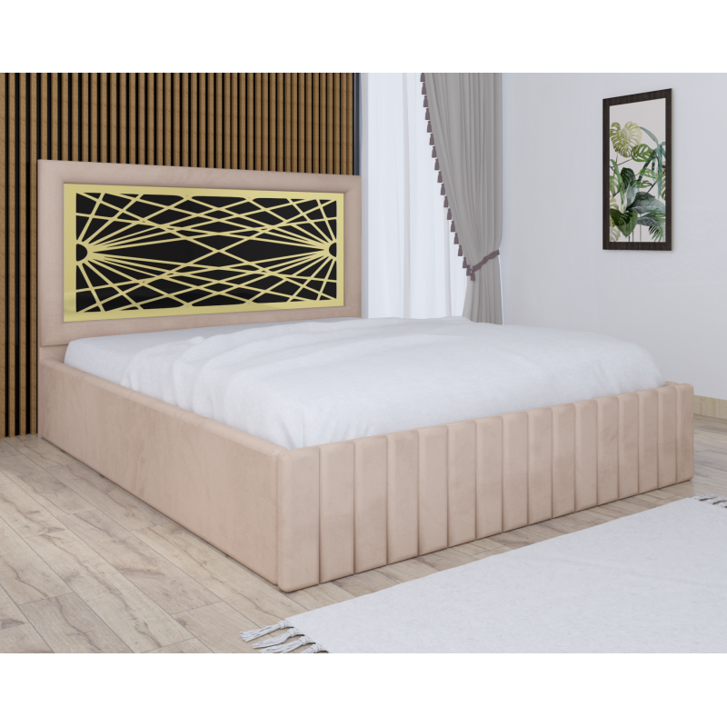 Pat Tapitat Stefan Cod173 Crem Cu Saltea