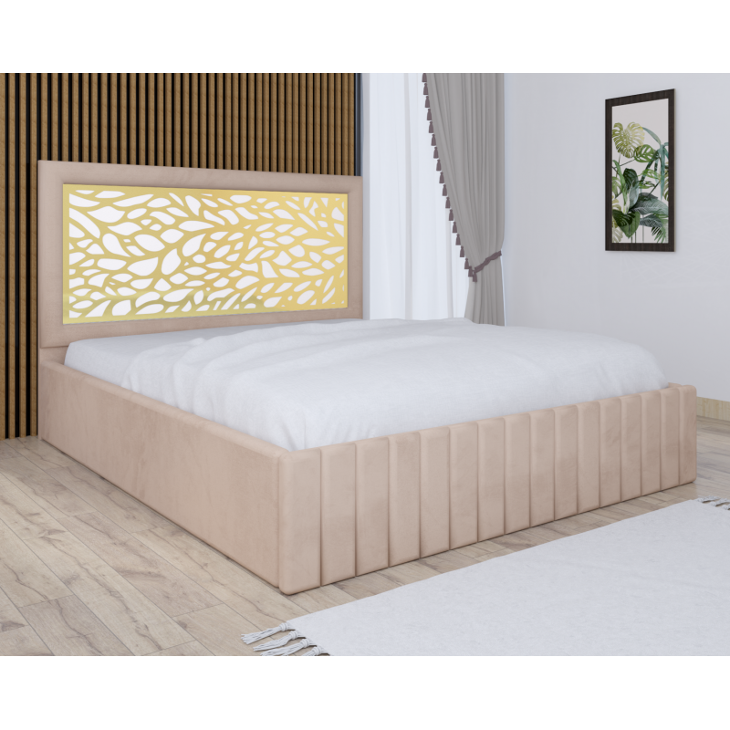 Pat Tapitat Stefan Cod175 Crem Cu Saltea