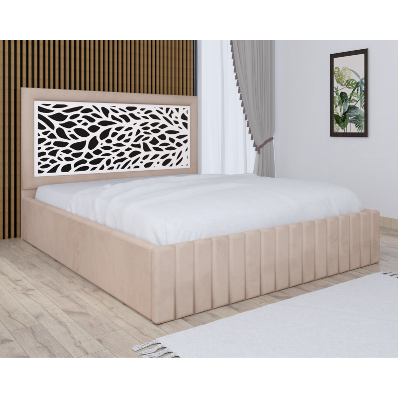 Pat Tapitat Stefan Cod178 Crem Cu Saltea