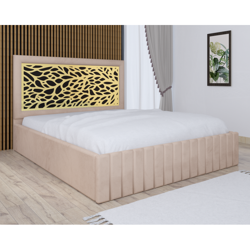 Pat Tapitat Stefan Cod179 Crem Cu Saltea
