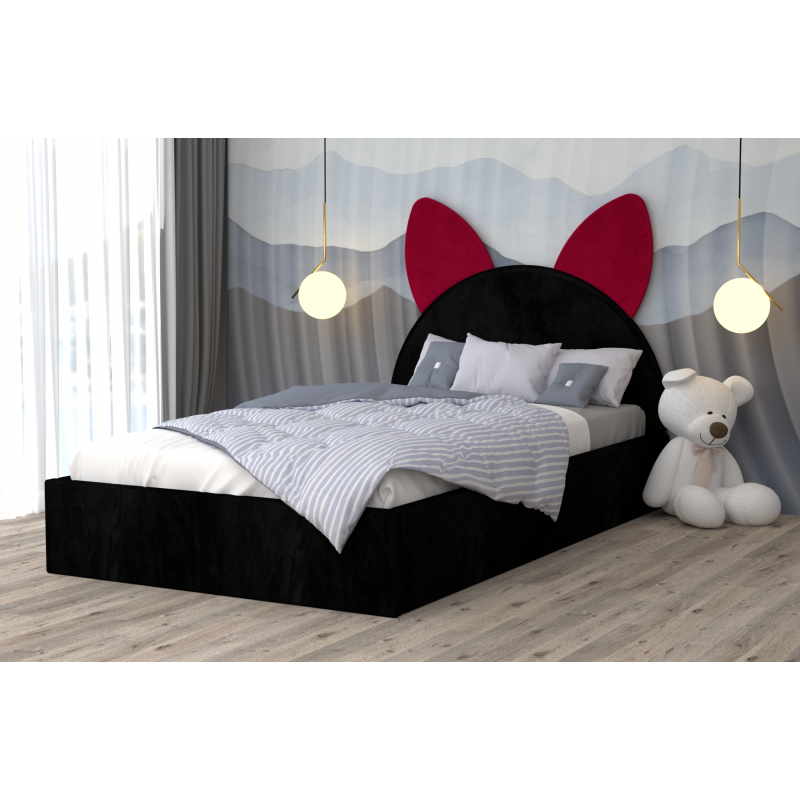 Pat Tapitat Kitty Rosu Negru Negru cu...