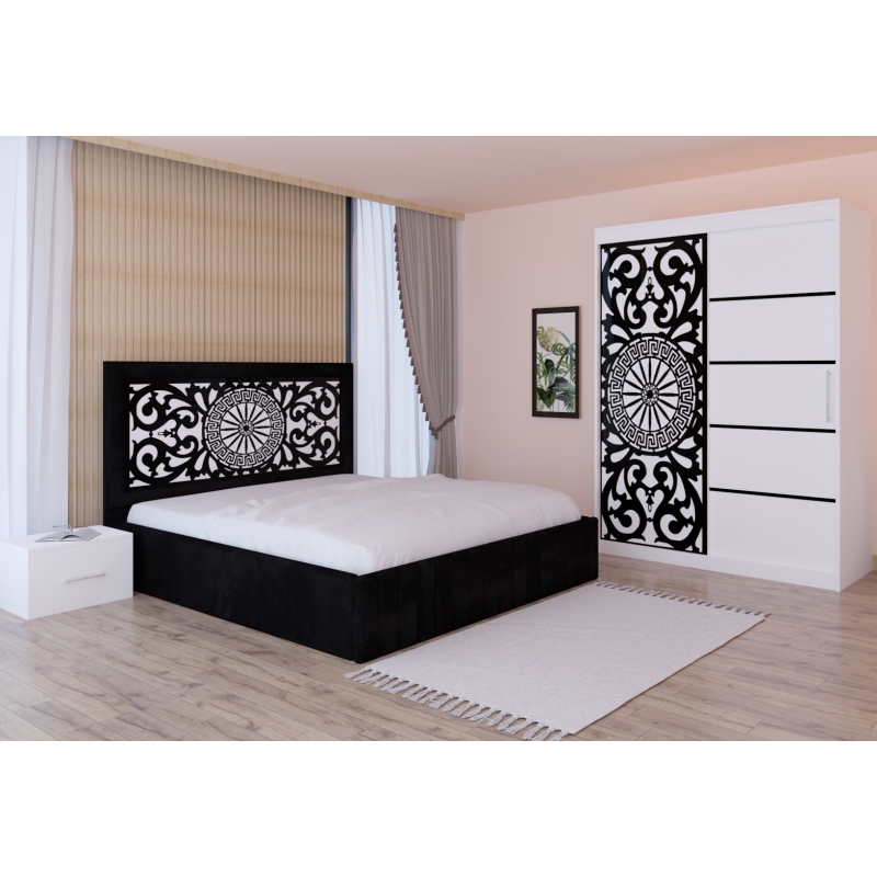 Dormitor Stefan Alb COD123  Cu Pat...