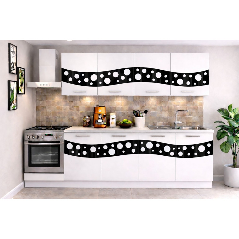 Bucatarie Madrid 180 cm Alb Ornament...